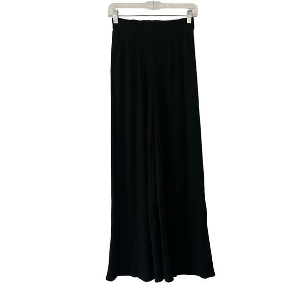 OGL Pants - OGL Women's High Rise Plicated Textured Wide Leg Pant Trousers Black XS New